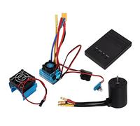 3650 3100KV Brushless Motor Kit, Brushless Motor with 120A ESC, Waterproof RC Motor ESC Set with Programming Card and XT60 Plug for 1/10 1/8 RC Car, Aluminum Alloy Shell