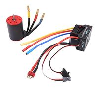 3650 3100KV Waterproof Brushless Motor, 60A ESC Electric Governor Combo Set, High Performance CNC Aluminum Alloy Heat Sink, with 4mm Plug for 1/10 RC Car, Durable and Dustproof Des