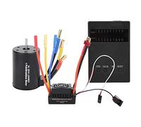 3650 3900KV Brushless Motor Program Card 60A ESC Waterproof BEC High Torque 4 Pole 12 Slot CNC Aluminum Alloy Radiator for 1/10 RC Car Accessory