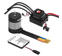 3650 5900KV Sensorless Brushless RC Motor 120A Brushless ESC & Program Card Set Waterproof Motor ESC Combo 3.175mm Shaft Motor for 1:10 Scale RC Car Truck Update Parts