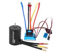 3650 Motor 3100KV Brushless Motor with ESC, 45A-120A Programmable Electronic Speed Controller, RC Car Replacement Part for 1/10 Scale Off - Road and On - Road Models (45A)