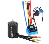 3650 Motor 3100KV Brushless Motor with ESC, 45A-120A Programmable Electronic Speed Controller, RC Car Replacement Part for 1/10 Scale Off - Road and On - Road Models (120A)