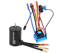 3650 Motor 3100KV Brushless Motor with ESC, 45A-120A Programmable Electronic Speed Controller, RC Car Replacement Part for 1/10 Scale Off - Road and On - Road Models (80A)