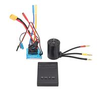3650 Motor Kit 2300KV, RC Brushless Motor ESC Combo with One - Click Settings, Waterproof 120A ESC and Programming Card for 1/10 1/8 RC Car, Aluminum Alloy Shell