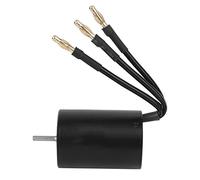 3650 Waterproof Brushless Motor, High Torque RC Motor Accessory, 4 Pole 12 Slot CNC Aluminum Engine with ABEC5 Bearing, Universal M3 Mount for 1/8 1/10 RC Car (Black) (3100KV)