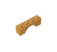 3659 Arched Brick Brick Arch 1x4 10 Pieces GDS-681 Compatible with Lego Building Blocks Color:Pearl Gold