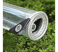 365g/m² Heavy Duty Waterproof PVC Transparent Tarpaulin Poly Clear Vinyl Tarp Cover,0.35mm Clear Awning Canopy Patio Enclosure,Anti-Aging Insulation Soft Glass Tarpaulin (2.1x3m(6.9x9.8ft)