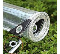 365g/m² Heavy Duty Waterproof PVC Transparent Tarpaulin Poly Clear Vinyl Tarp Cover,0.35mm Clear Awning Canopy Patio Enclosure,Anti-Aging Insulation Soft Glass Tarpaulin (2.1x2m(6.9x6.6ft))