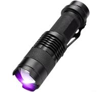 365nm UV Flashlight Aluminum Alloy Black Light for Scorpion Detection Cat Ringworm Fluorescence Verification Compact Portable(B)