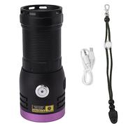365nm UV Flashlight Portable Blacklight Torch for Fluorescence Detection, Forensic Inspection & UV Light Testing USB-C Rechargeable Handheld UV Detector