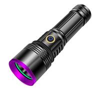 365nm UV Flashlight USB Rechargeable UV Light 30W High Power Black Light Flashlight for Pet Urine Detection, Resin Healing, Minerals, Blood Tracking, Scorpio, Rockhounding, Yooperlites, A/C Leak