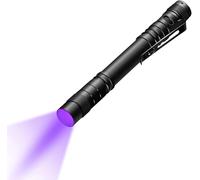 365nm UV Pocket Flashlight - Mini Ultraviolet LED Torch with Clip, Non-OEM Blacklight for Pet Urine Detection, Resin Curing, Ringworm & ID Check, Aluminum Alloy Body