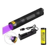 365nm UV Torch Rechargeable, BESTSUN Ultraviolet Light Flashlight Professional LED Black Light Torches for UV Glue Curing, Scorpions, Photography, AC Leak Detector, Currency, Diamond, Jade