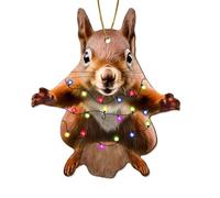 365RUSTIC Vacation Movie 2 Side Printed Flat Wooden Keepsake Ornaments - Flying Squirrel & Squirrel
