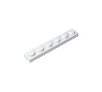 3666 Foundation Plate Plate 1x6 3666 50 Pieces GDS-505 Compatible with Lego Building Blocks Color:Milky White
