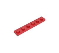 3666 Foundation Plate Plate 1x6 3666 50 Pieces GDS-505 Compatible with Lego Building Blocks Color:Trans Red