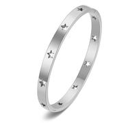 366DAYS Stainless Steel Star Hollowed-out Bangle Polished Rose Gold/Gold/Silver Classical Band Bangle Bracelet For Womens, One Size, Metal, no gemstone