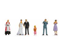 NOCH N Wedding Couple Figurines, Plastic Figure Set for Modelmaking