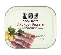 ( 368g Pack ) Cooks & Co Anchovy Fillets in Sunflower Oil 365g (Drained Weight 252g)
