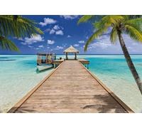 368x254cm Giant Wall mural wallpaper living room Seaside vacation resort Beach