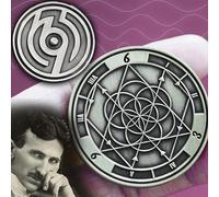 369 Spinning Manifestation Coin Tool - Nikola Tesla Inspired Antique Gold Universe Key - Spin to Manifest Wealth, Love, Luck - Law of Attraction Meditation Fidget Coin for Abundance Energy