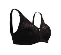(36C, Black) Marlon Womens/Ladies Lace Firm Control Non Wired Bra