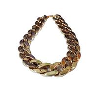 36cm/45cm Adjustable Dog Cat Punk Chain Collar Wide Necklace Rose Gold 45cm Practical