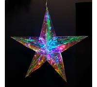 36cm Battery Operated Light up Hanging Christmas Dreamlight Star with 100 White LEDs Samuel Alexander Multi One Size