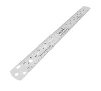 36cm Bikes Spoke Ruler, Double Sided Metric Imperial Stainless Steel Ruler Gauge Tool, Easy To Use Gauge Screw Measuring Tool For Ball Bearing, Spoke Length, Nipple Size Measuring