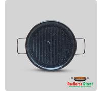 36cm Enamelled Steel Griddle Plate / Skillet / BBQ