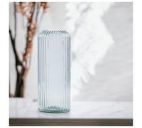 URBNLIVING 36cm Large Tall Decorative Recycled Glass Vase Flowers Arrangement Vertical Line Design