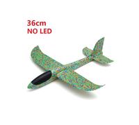 (36cm No LED Green) 48cm Hand Throw Airplane EPP Foam Launch fly Glider Planes Model Aircraft Outdoor Fun Toys for Children