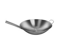 36cm NonStick Stainless Steel Wok PanRound Bottom Stir Fry Pan with Handle for Gas Induction & Electric Stoves Kitchen Essential for Healthy Cooking