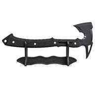 36cm Plastic Tactical Hatchet Axe Model, Realistic Survival Prop for Cosplay,Halloween Collection,Tactical Training, Safe Edge (Black)