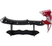 36cm Plastic Tactical Hatchet Axe Model, Realistic Survival Prop for Cosplay,Halloween Collection,Tactical Training, Safe Edge (blood)