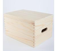 36cm woodenbox with lift off lid - baby or wedding keepsake box, storage box