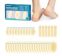 36ct Hydrocolloid Dressings Bunion Plasters Blister Plasters for Feet Heel & Toe - Kimihome Blister Pads for Blister Prevention & Recovery, Water Resistant Hydrocolloid Bandages - Variety Pack