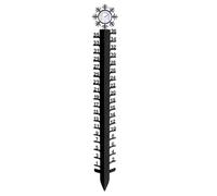 36in Snow Gauge with Temperature Meter Winter Snowflake Metal Ruler Snowfalls Gauge Snow Measuring Stick for Yard Metal Ruler