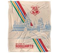 (36in x 58in, Multicoloured) Harry Potter Welcome To Hogwarts Blanket
