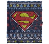 (36in x 58in, Multicoloured) Superman Christmas Fair Isle Blanket