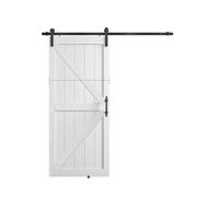 36in X 84in Sliding Barn Door and 6.6FT Hardware Kit Included, White Interior Slide Slab Covered with PVC Surface