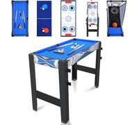 36Inch 5-in-1 Mini Multi Game Combination Table Set Table Tennis Table, Pool Table, Archery, Slide Hockey, Basketball Shooting for Family Parent-child Interactive Game Table for Kids (92x46x73cm)