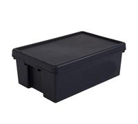Wham Bam Recycled Storage Box and Lid Black 36Ltr