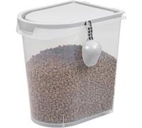 36L Airtight Pet Food Storage Container With Scoop Up to 33 lbs Treats For Pet Dog Cat Animal 15kg Dry Food Dispenser With Casters (Grey)