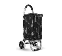 36L Lightweight Folding Shopping Trolley - Push/Pull Cart with 2 Wheels for Easy Storage - Trendy & Portable Grocery Carts