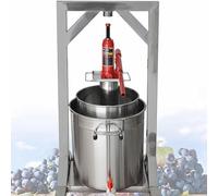 36L Manual Fruit Wine Press - Heavy Duty Fruit Juice Maker, Fruit Juicer & Mill, Ideal for Home & Garden - Perfect for Apples, Grapes, Berries & More