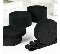 36meter/roll 15mm/20mm/25mm/30mm/35mm/40mm/45mm/50mm White Black Nylon Highest Elastic Bands Garment Trousers Sewing Accessories-black-25mm-36 Meter