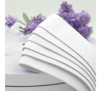 36meter/roll 15mm/20mm/25mm/30mm/35mm/40mm/45mm/50mm White Black Nylon Highest Elastic Bands Garment Trousers Sewing Accessories-WHITE-50mm-36 Meter