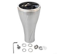 36mm Aluminium Alloy Power Knob for and Casting Reel, Compatible with for DAIWA, for STELLA, for STRADIC, Twin Power, S Series, Ergonomic Water Drop Shape, Anti-Slip Spiral Groove(grey silver)