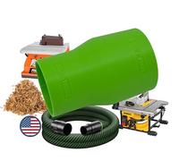36mm Hose Adapter for 2-1/2" Dust Collection Ports - Compatible with Festool D36/32 (36mm) Hoses - Made in USA (Green)